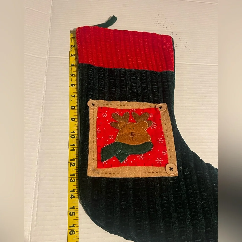 Festive Red‎ and Black Holiday Stocking
